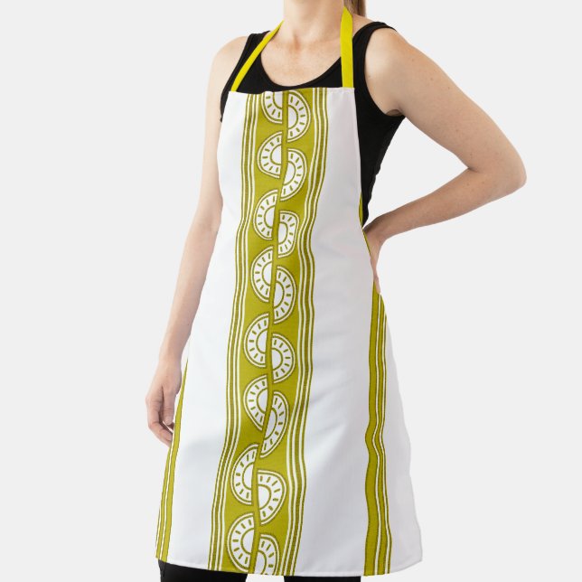 Tablier Citron Luxe Rayures Jacquard (Insitu)