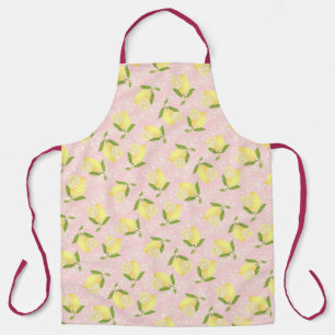 Tablier Citron Motif Love Peach