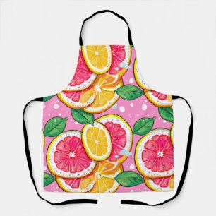 Tablier Citron Rose à pois