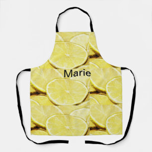 Tablier Citron vert jaune simple ajouter un nom minimal pe
