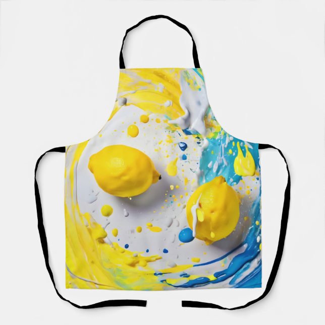Tablier Citrons en splash (Recto)