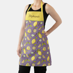 Tablier citrons et fleurs