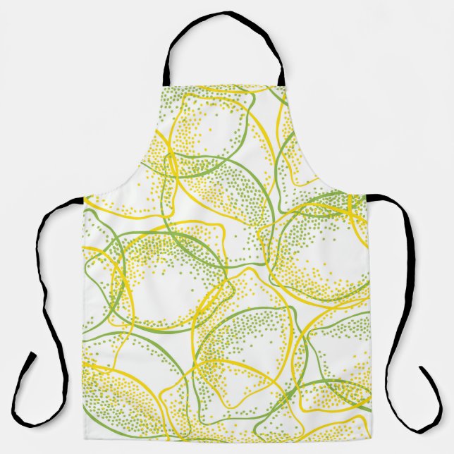 Tablier Citrons et Limes : Motif frais. (Recto)