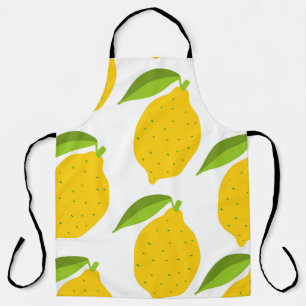 Tablier citrons jaunes, motif artistique sans soudure.