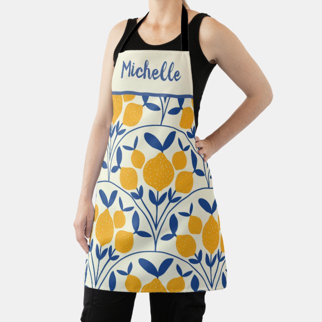 Tablier Citrons méditerranéens sur forme de coquille Saint (Insitu)