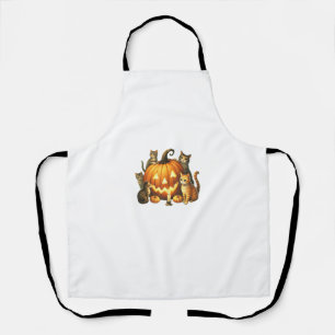 Tablier Citrouille Chat Halloween saison Éffrayante