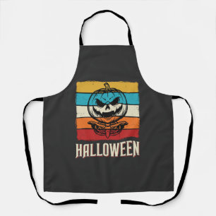 Tablier Citrouille Crâne Halloween Rétro Vintage