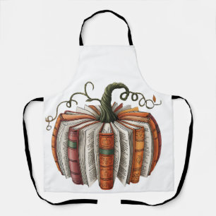 Tablier Citrouille d'automne livre d'amour livre d'Hallowe