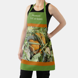 Tablier Citrouille de jardin de campagne personnalisé