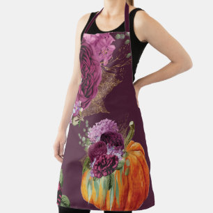 Tablier Citrouille de Thanksgiving violet