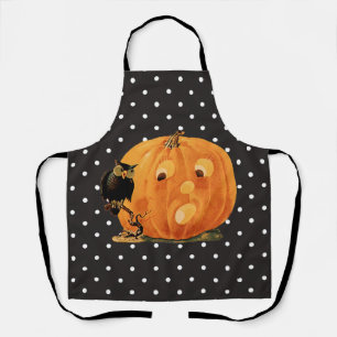 Tablier Citrouille et hibou vintage