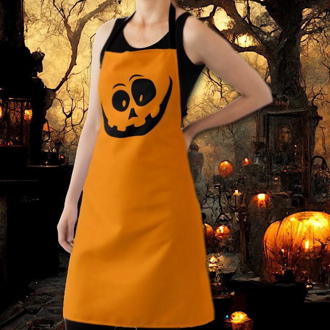 Tablier Citrouille Face, simple et élégant Halloween Apron (Créateur téléchargé)