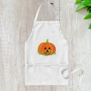 Tablier Citrouille Halloween en herbe
