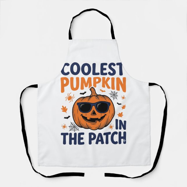 Tablier Citrouille la plus cool du patch Halloween Shirt_1 (Recto)