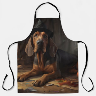 Tablier Citrouilles de Bloodhound Halloween effrayant