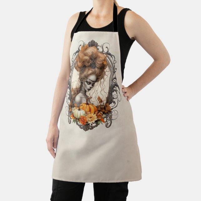 Tablier Citrouilles de Dame Flippante Goth Merci (Insitu)