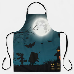 Tablier Citrouilles d'Halloween : Dark Castle Blue Moon
