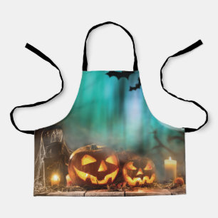 Tablier Citrouilles d'Halloween et chauves-souris