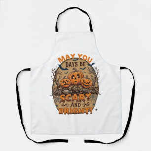 Tablier Citrouilles effrayantes de Halloween Bats Broomsti