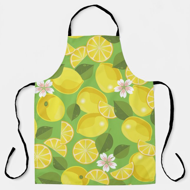 Tablier Citrus citron sans soudure arrière - plan motif (Recto)