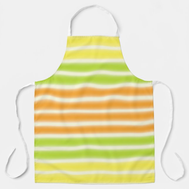 Tablier Citrus Citrus Citron Lime Et Orange Stripes (Recto)