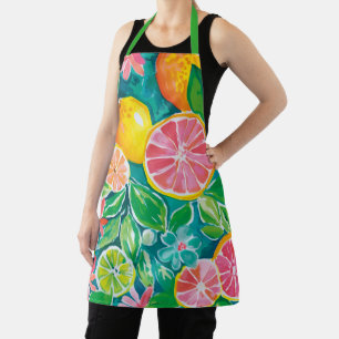 Tablier Citrus féminin mignon partout sur l'imprimé tablie