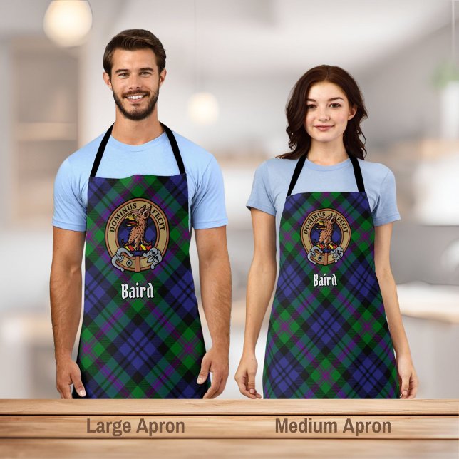 Tablier Clan Baird Crest sur Tartan (Créateur téléchargé)