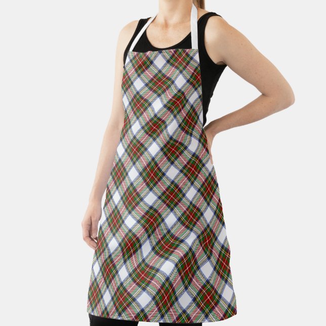 Tablier Clan Chef Stewart Royal Dress Tartan Plaid Motif (Insitu)