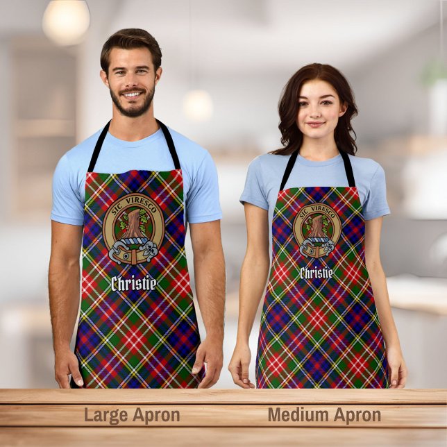 Tablier Clan Christie Crest over Tartan (Créateur téléchargé)