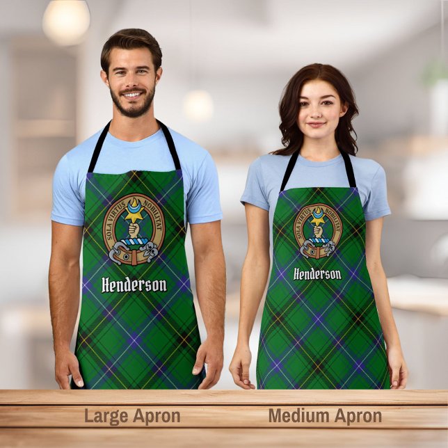 Tablier Clan Henderson Crest sur Tartan (Créateur téléchargé)