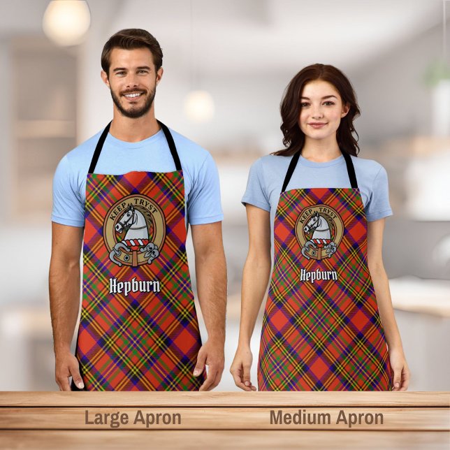 Tablier Clan Hepburn Crest sur Tartan (Créateur téléchargé)