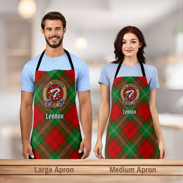 Tablier Clan Lennox Crest sur Tartan (Créateur téléchargé)