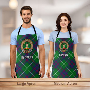 Tablier Clan Macintyre Crest sur la chasse Tartan Apron