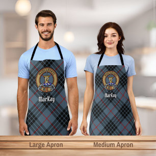 Tablier Clan MacKay Crest sur Blue Tartan
