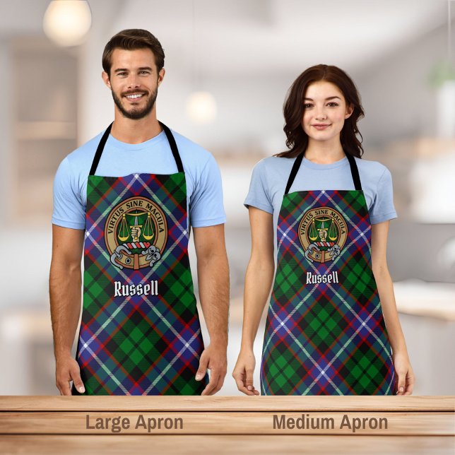 Tablier Clan Russell Crête sur Tartan (Créateur téléchargé)