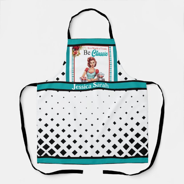Tablier Classic Blue Pinup_ Be Classic (Recto)