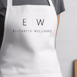 Tablier Classic Élégant Moderne Minimaliste Nom Monogramme<br><div class="desc">Appréciez votre expérience culinaire grâce à notre Apron de Cuisine Monogramme minimaliste Moderne Classique. Cette cuisine indispensable allie élégance intemporelle et minimalisme contemporain. Conçu avec précision, cet tablier n'est pas seulement un accessoire pratique, mais aussi un énoncé de style personnel. Le monogramme personnalisable et l'option de nom vous permettent d'imprégner...</div>