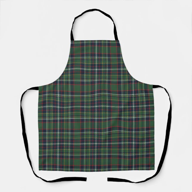 Tablier Classic Green and Red Tartan Plaid Pattern (Recto)