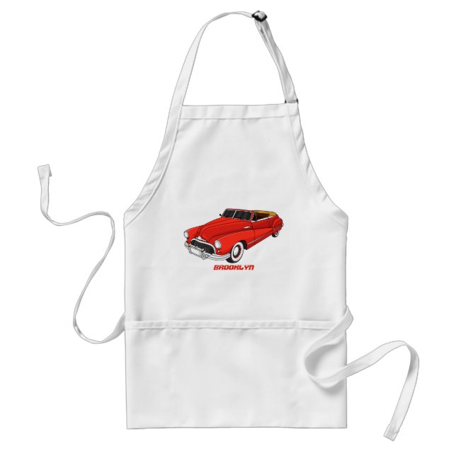 Tablier Classic red 1948 automobile (Devant)