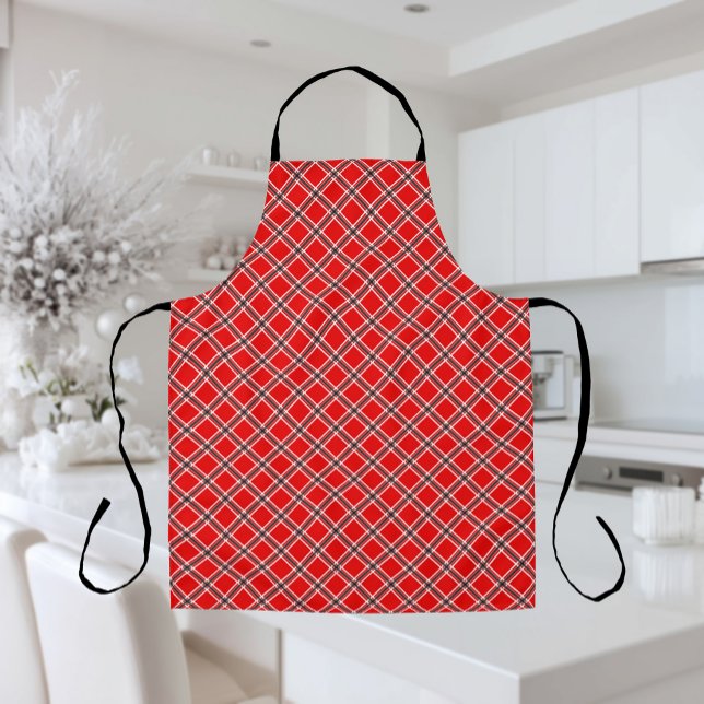 Tablier Classic Red Plaid Pattern Farmhouse Style Kitchen (Créateur téléchargé)