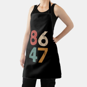 Tablier Classique Vintage Style 80s 86 47 Anti Trump 
