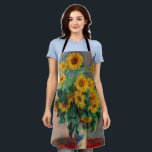 Tablier Claude Monet - Bouquet de tournesols<br><div class="desc">Bouquet de tournesols / Bouquet de tournois - Claude Monet,  Huile sur toile,  1881</div>