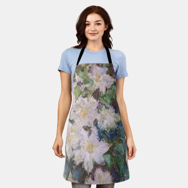 Tablier Claude Monet - Clematis blanc (Porté)