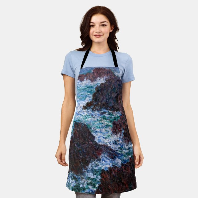 Tablier Claude Monet - Les Rochers à Belle-Ile, Côte sauva (Porté)