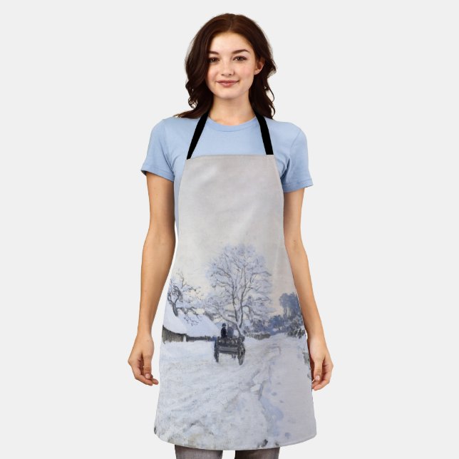 Tablier Claude Monet - Panier sur la route des neiges à Ho (Porté)