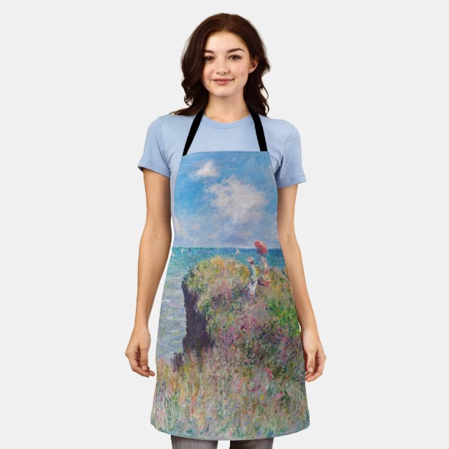 Tablier Claude Monet - Promenade Cliff à Pourville (Porté)