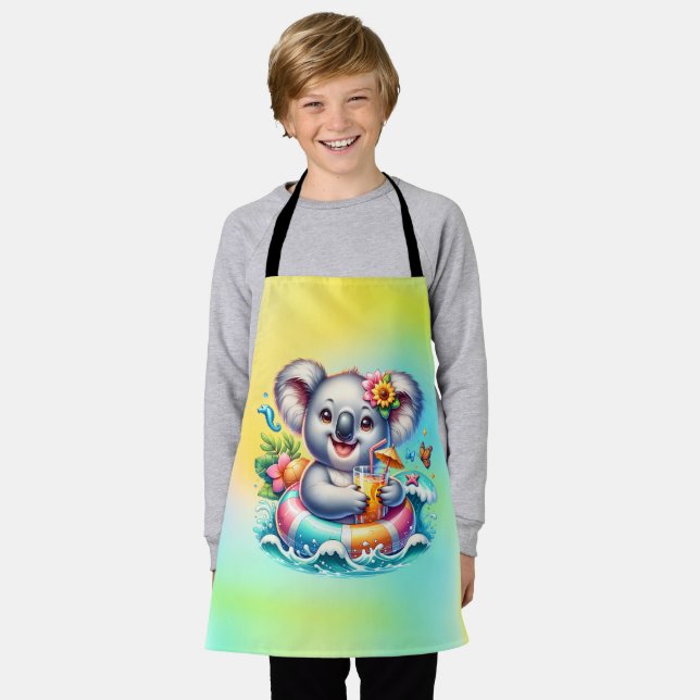 Tablier Clipart de sublimation de koala d'été (Porté)