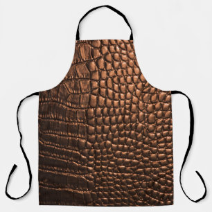 Tablier Closeup : crocodile texture cuir.