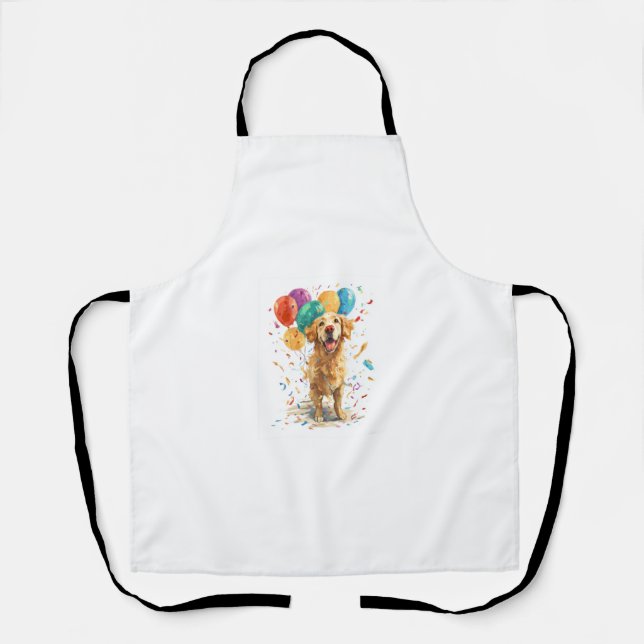 Tablier Clown Retriever � Chien de Cirque avec Ballons (Recto)