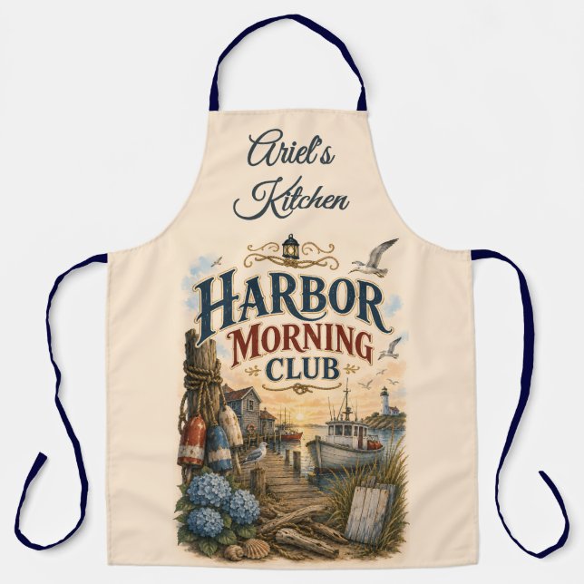 Tablier Club du matin du port Phare côtier (Recto)